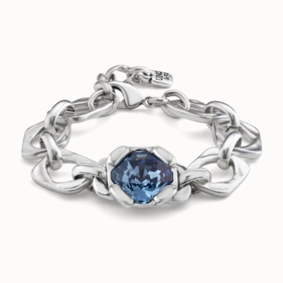 UNO de 50 Bracelet - MARVELOUS - Silver plated with Swarovski blue crystal - Picture 1 of 5